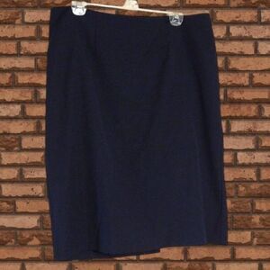 Merona A-Line Navy Blue Classic and Elegant Skirt Size 14 Lightweight